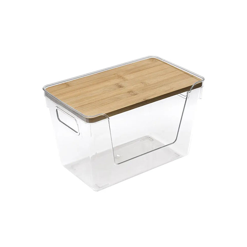 Hold-It Stackable Storage Bin with Lid - Clear Natural