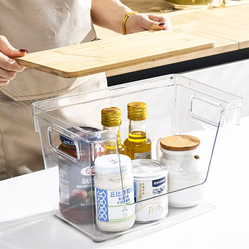 Hold-It Stackable Storage Bin with Lid - Clear Natural