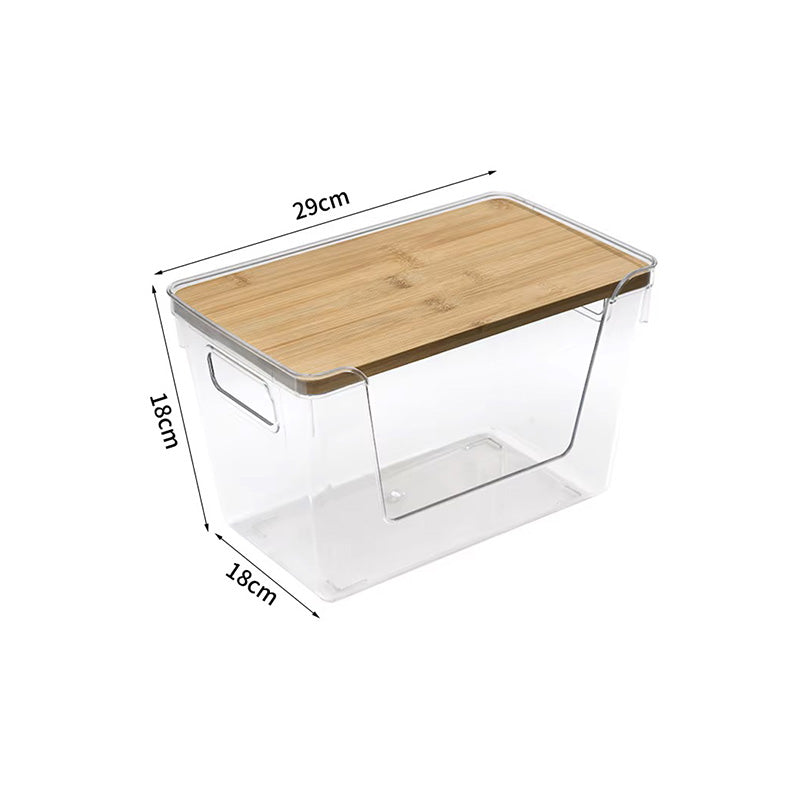 Hold-It Stackable Storage Bin with Lid - Clear Natural