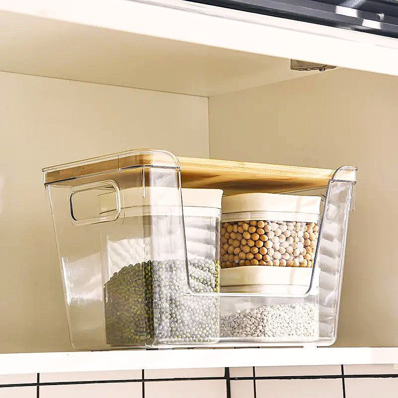 Hold-It Stackable Storage Bin with Lid - Clear Natural