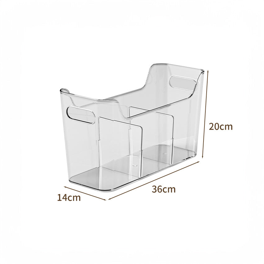 Hold-It Storage Bin with Dividers - Clear