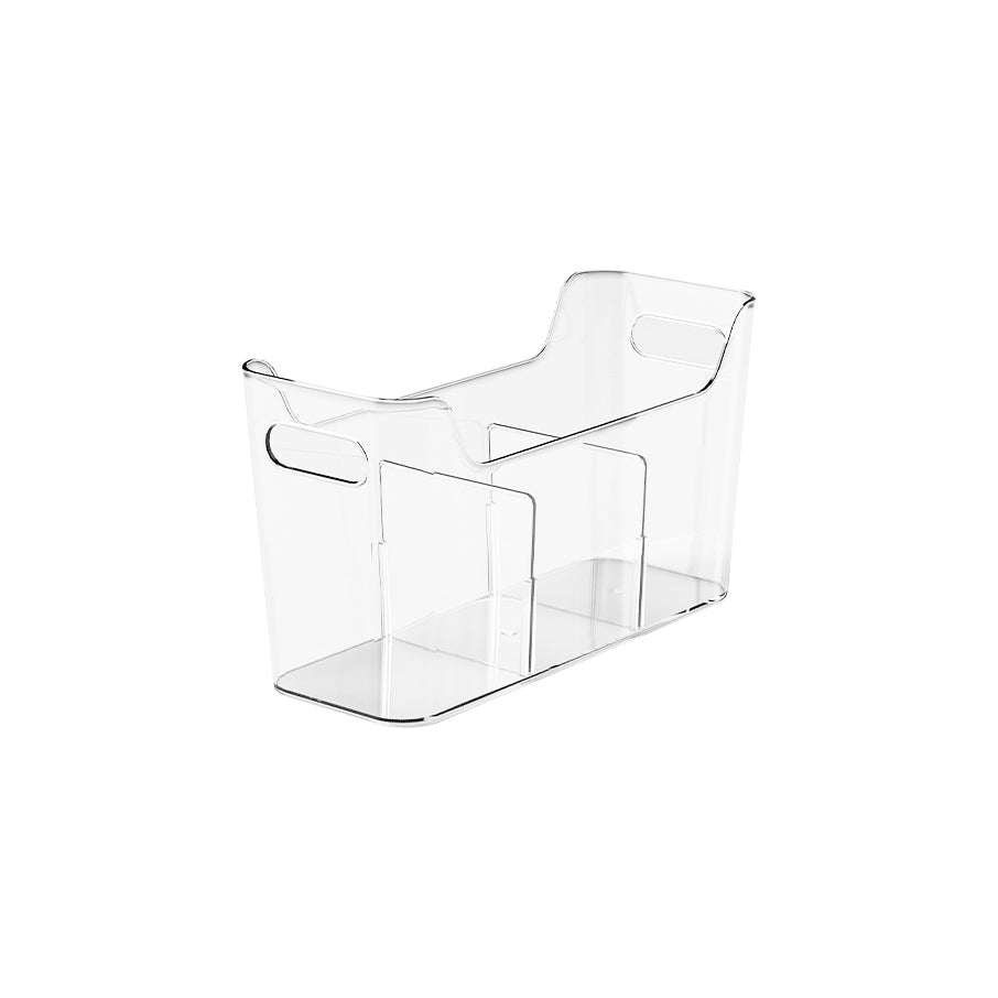 Hold-It Storage Bin with Dividers - Clear