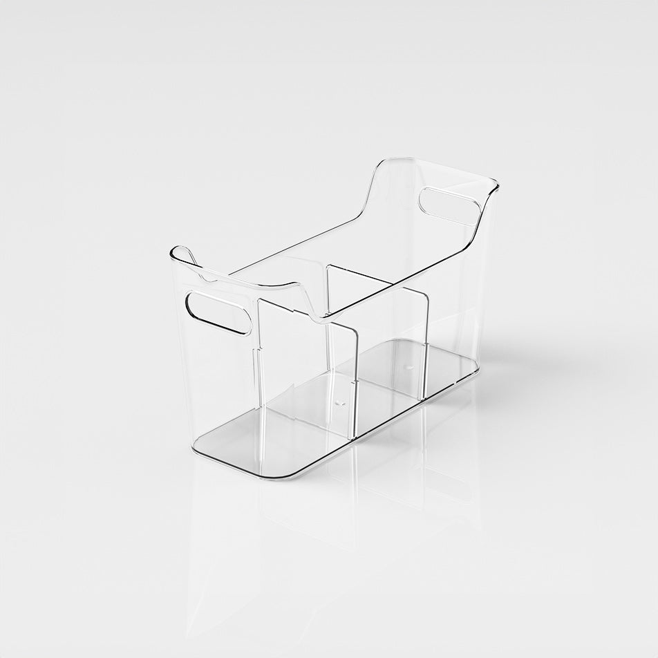 Hold-It Storage Bin with Dividers - Clear