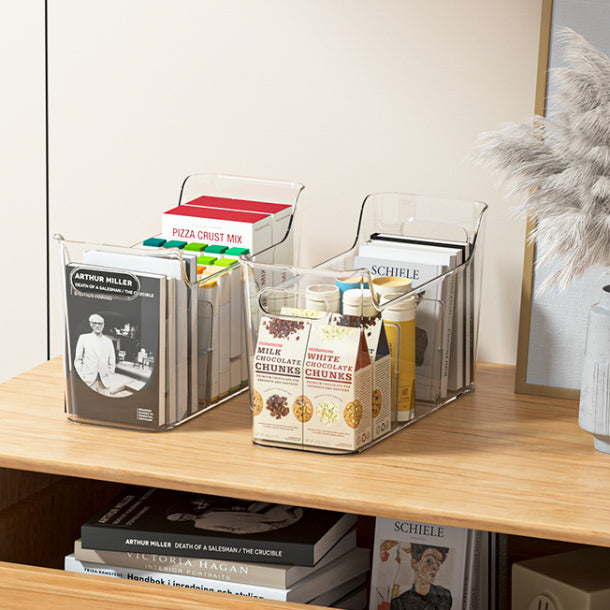 Hold-It Storage Bin with Dividers - Clear