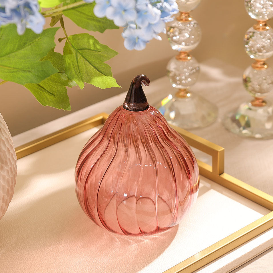 Honeynut Squash Glass Sculpture - Carmine