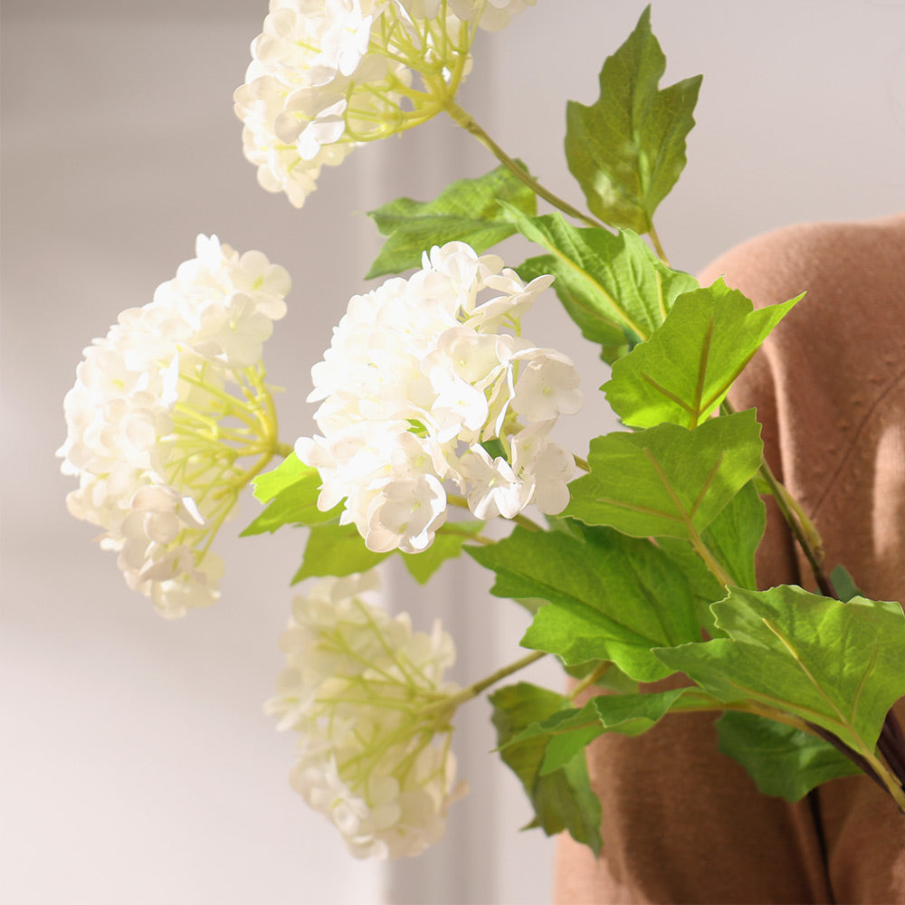 Hortensia Faux Stem - White