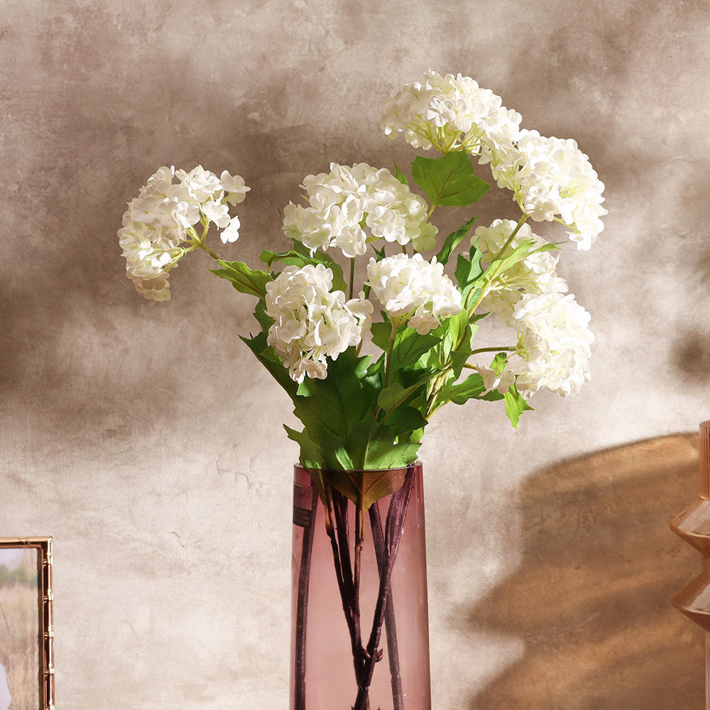 Hortensia Faux Stem - White
