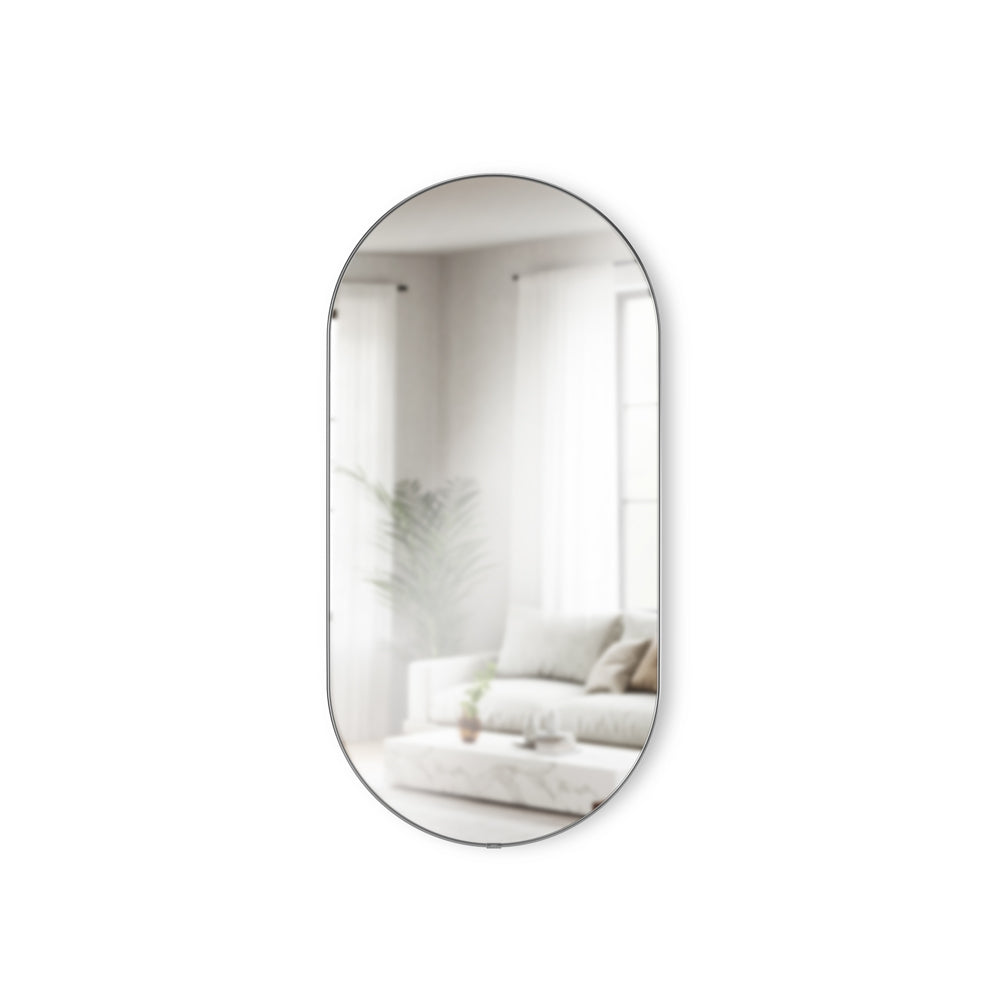 Hubba Pill Mirror 90 cm - Metallic Titanium