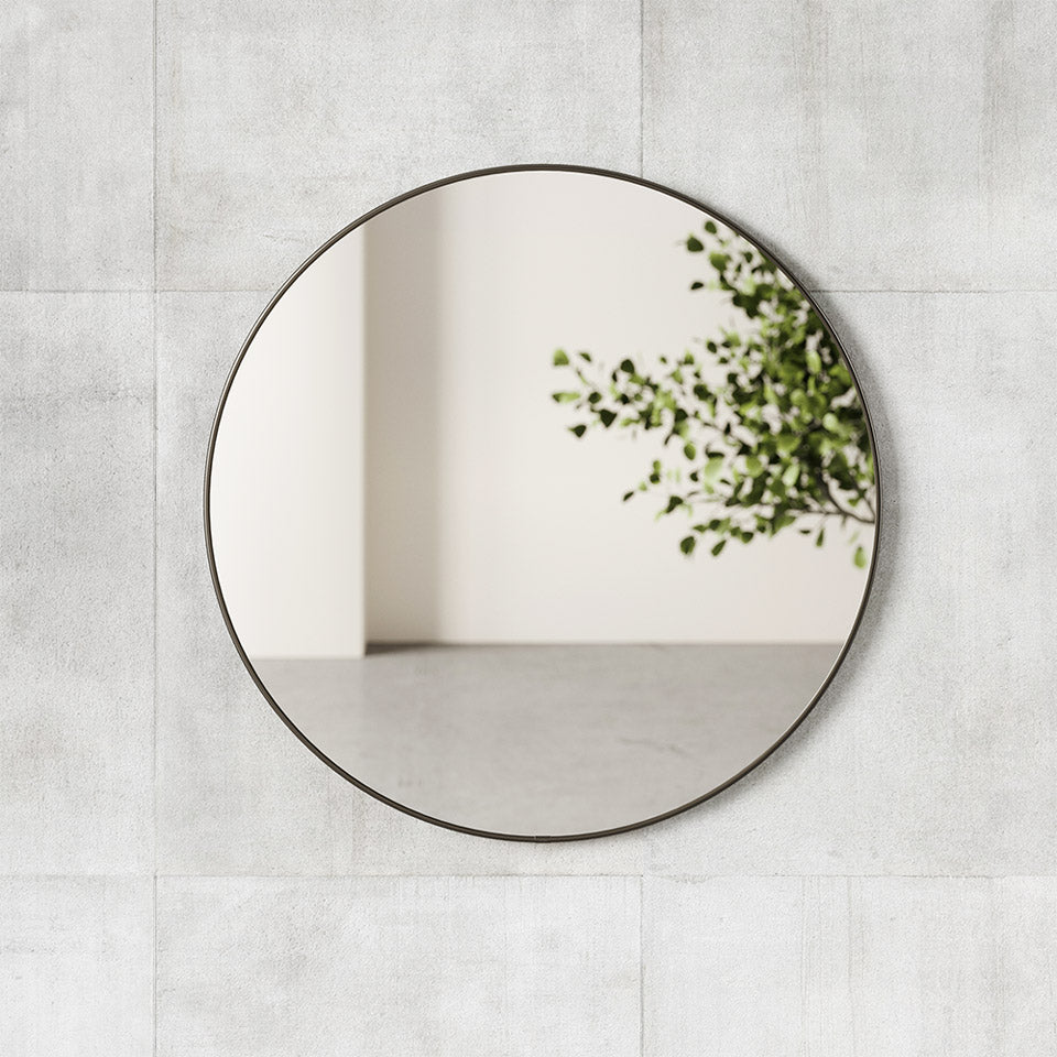 Hubba Wall Mirror 86 cm - Metallic Titanium