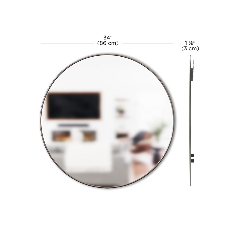 Umbra Hubba Wall Mirror 86 cm - Metallic Titanium