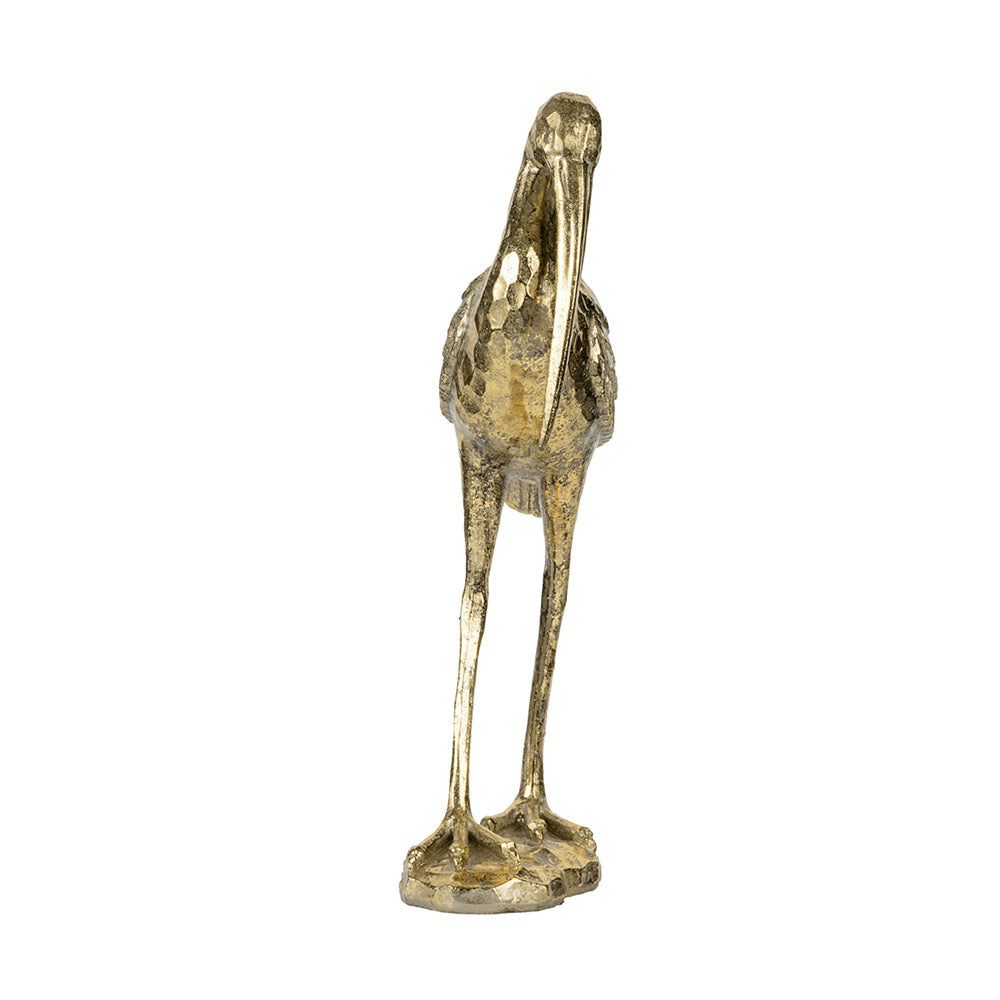 Hunting Crane Sculpture Large - Gold