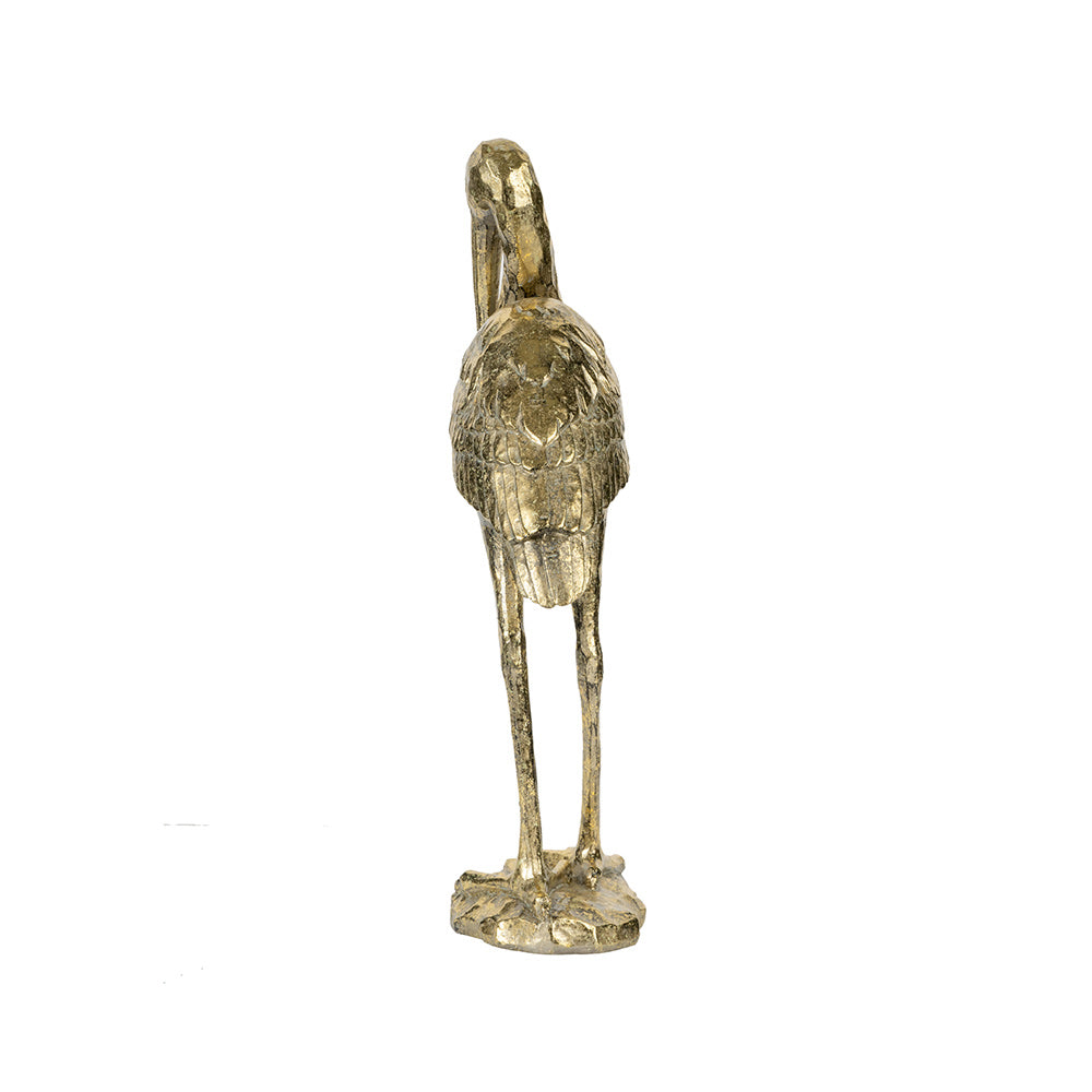 Hunting Crane Sculpture Large - Gold