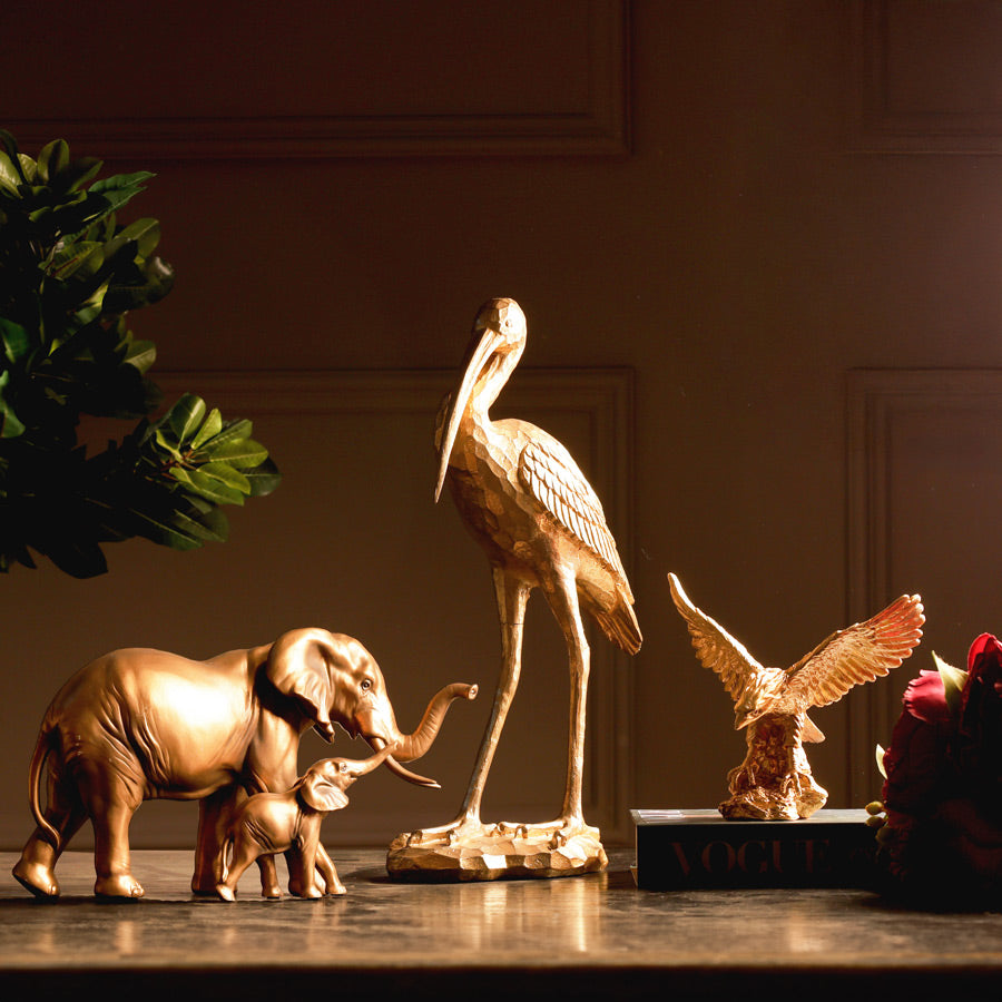 Hunting Eagle Sculpture Small - Gold