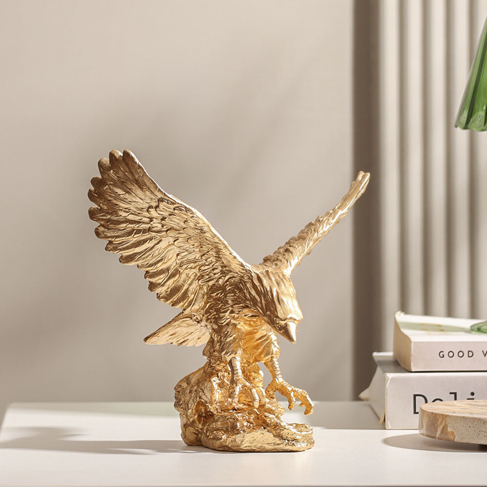 Hunting Eagle Sculpture Small - Gold