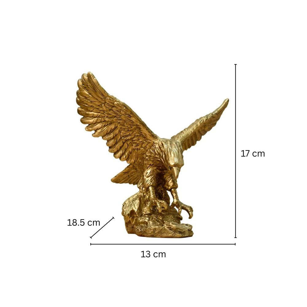 Hunting Eagle Sculpture Small - Gold
