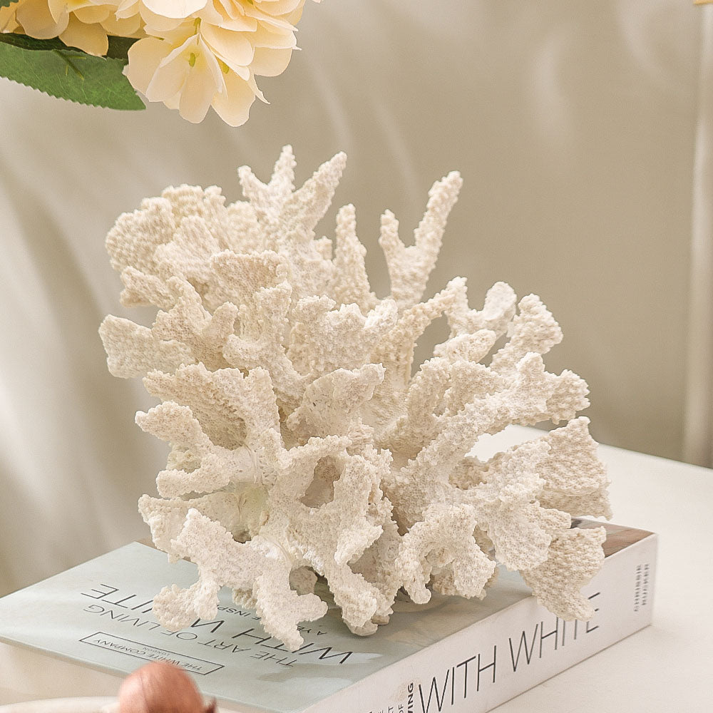 Hydra Coral Decorative Sculpture - White