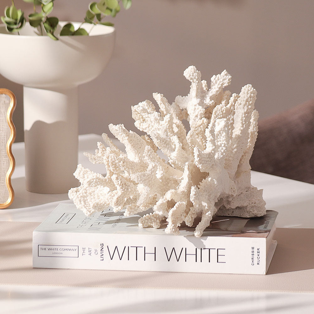 Hydra Coral Decorative Sculpture - White