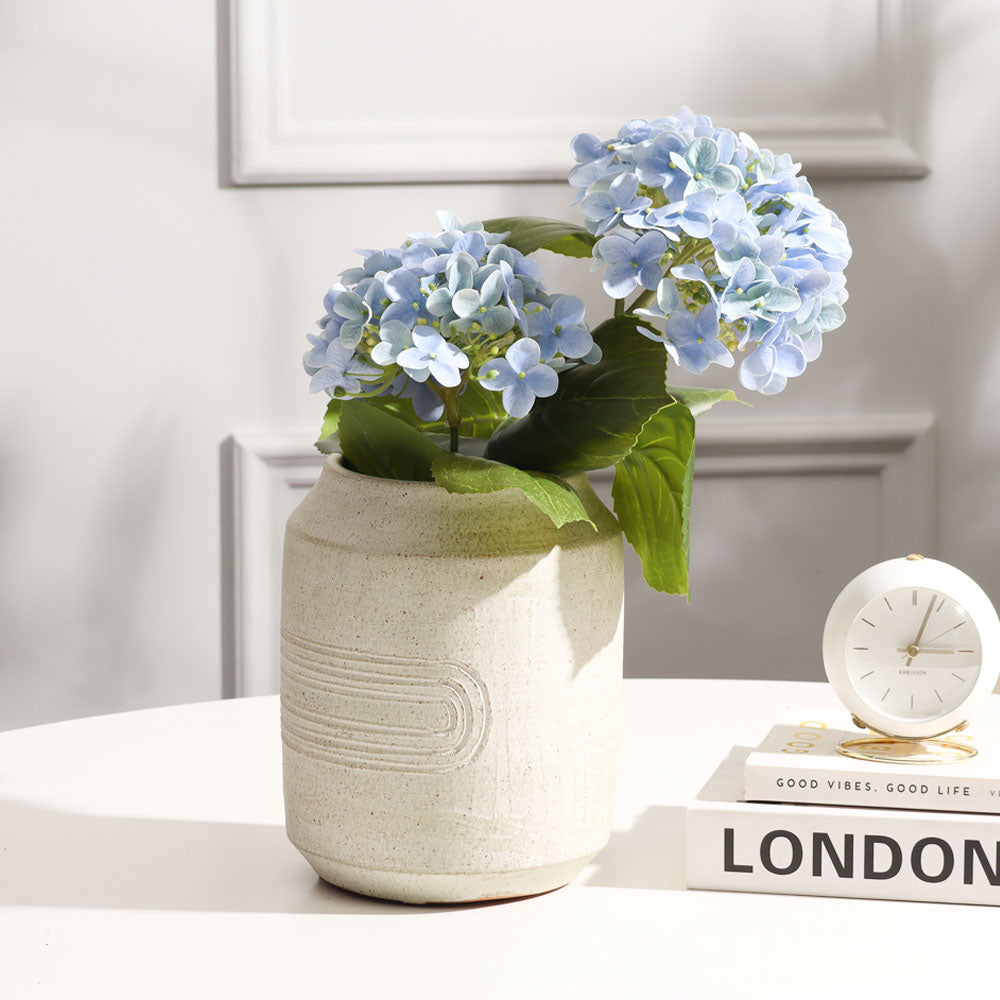 Hydrangea Artificial Potted Plant Small - Blue