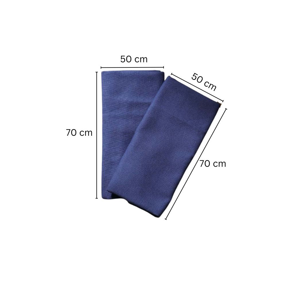 Hygge Cotton Kitchen Towels, Set of 2 - Blue