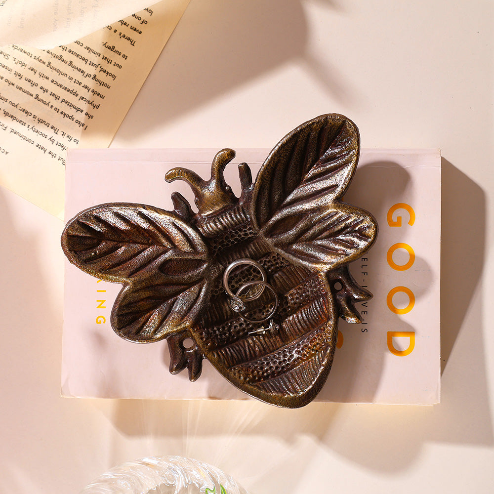 Honeybee Trinket Dish - Antique Gold