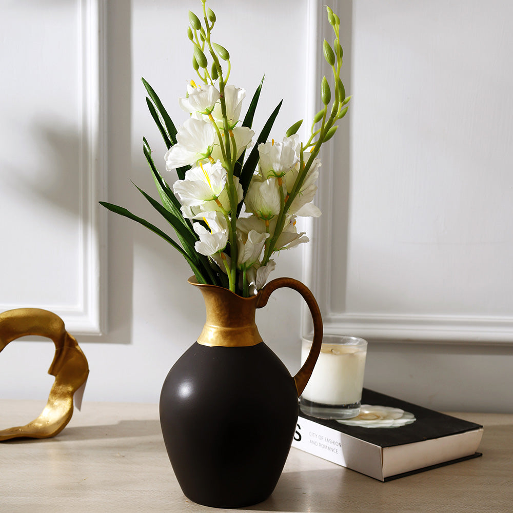 Jarro Pitcher Vase Medium - Black Gold