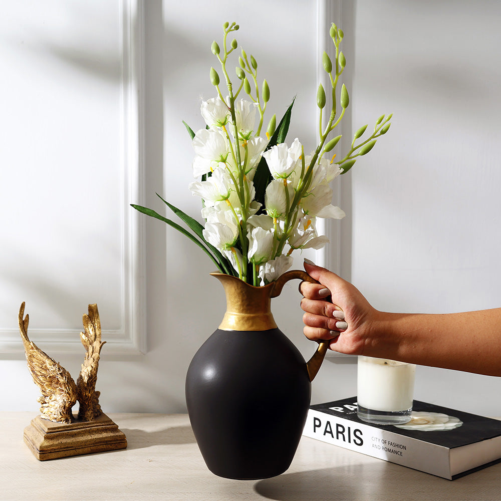 Jarro Pitcher Vase Medium - Black Gold