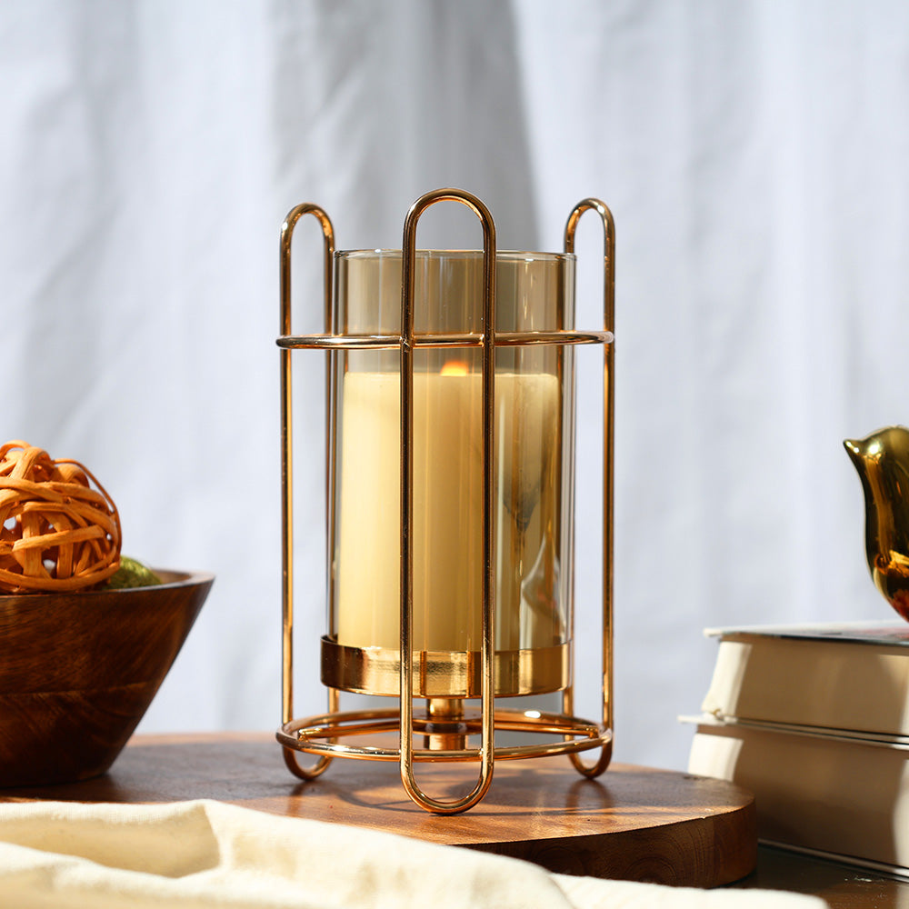 Athena Wireframe Candle Holder - Gold