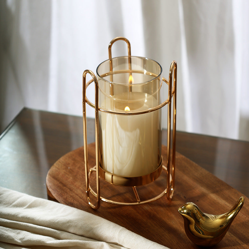 Athena Wireframe Candle Holder - Gold