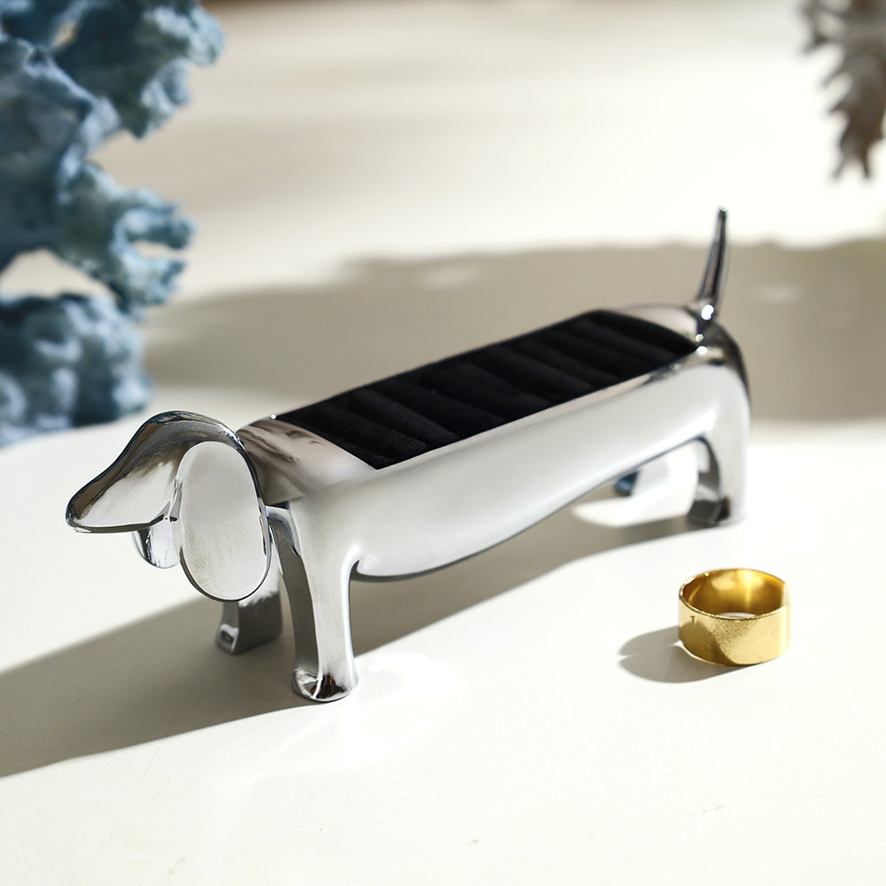 Dachsie Ring Holder - Chrome