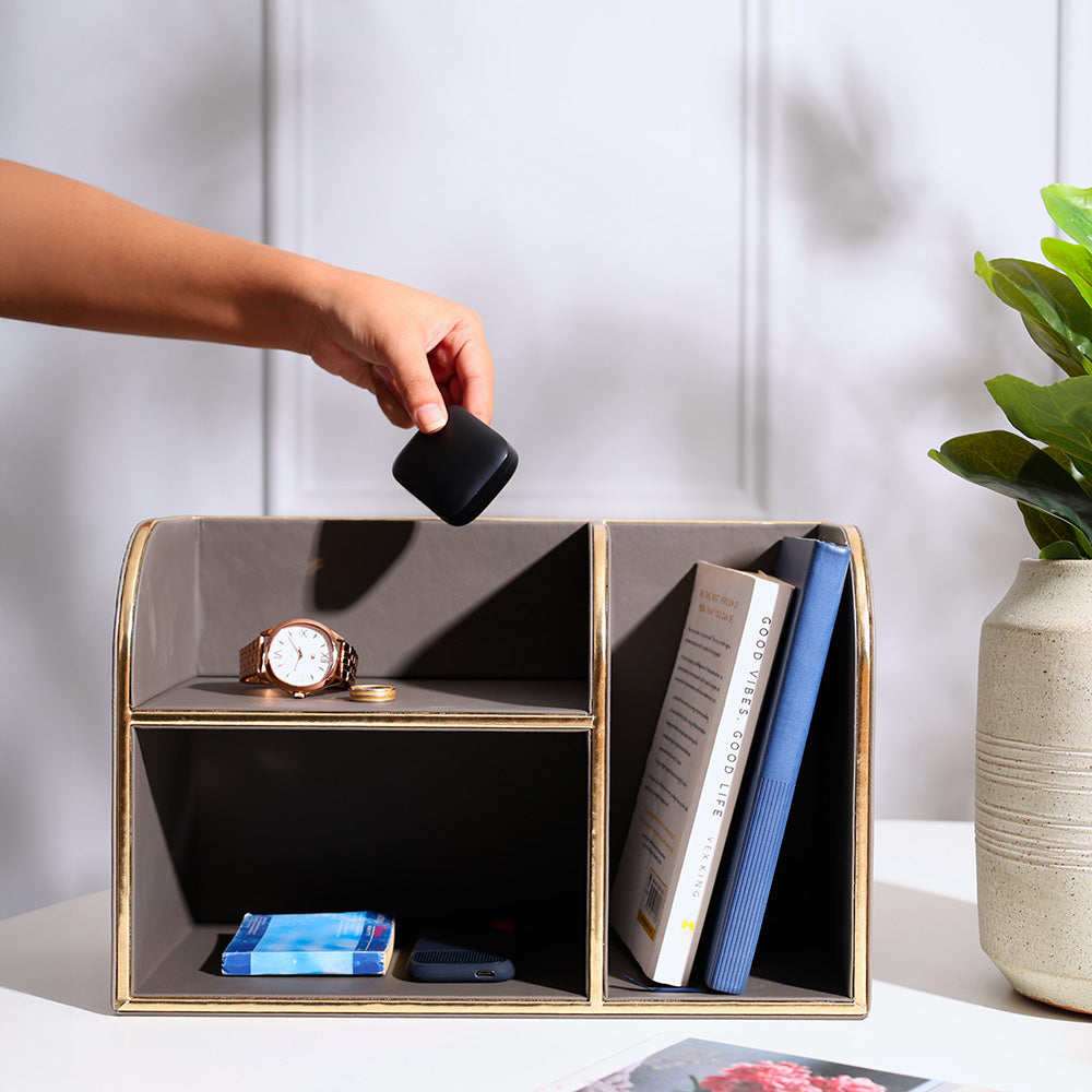 Columns Layered Organiser - Dark Grey