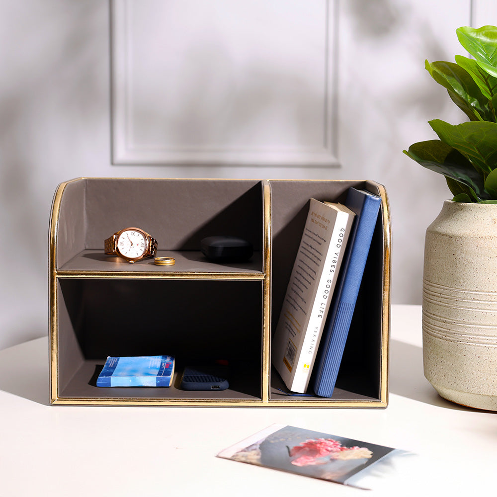 Columns Layered Organiser - Dark Grey