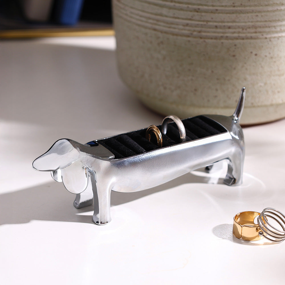Dachsie Ring Holder - Chrome