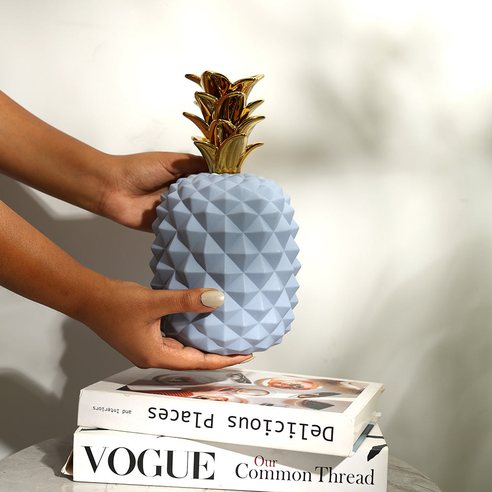 Geometric Pineapple Accent - Blue