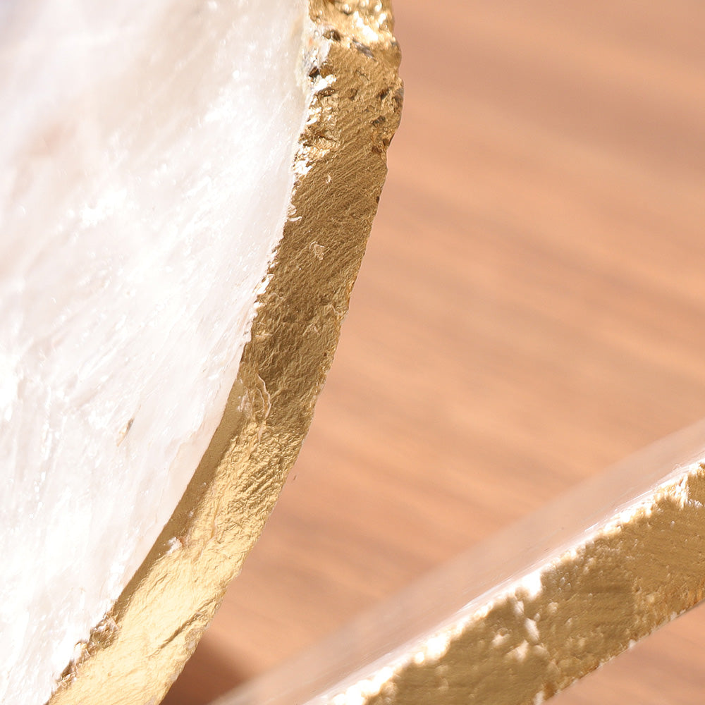 Imperial Agate Coasters, Set of 4 - Natural Gold
