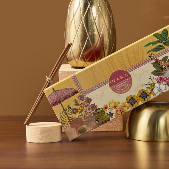 Incense Sticks with Holder - Sandalwood, Leather & Musk