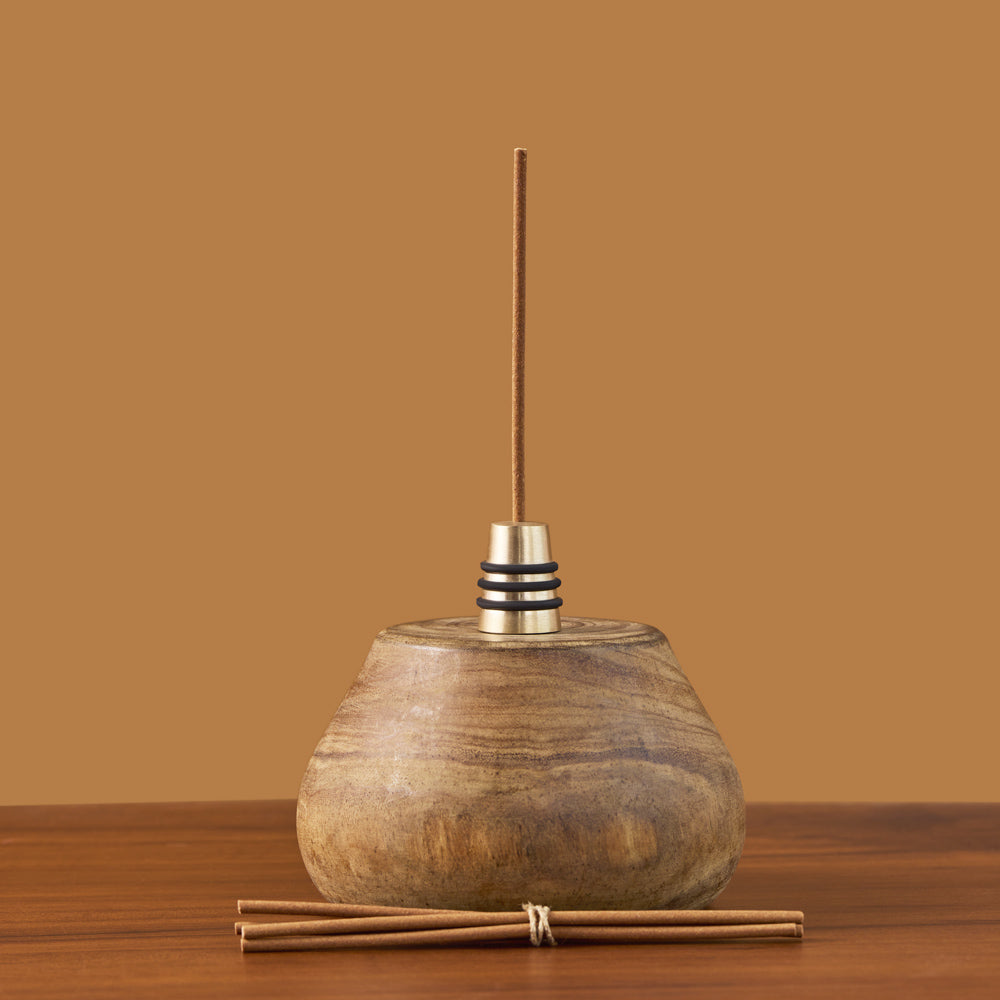 Incense Sticks with Holder - Sandalwood, Leather & Musk
