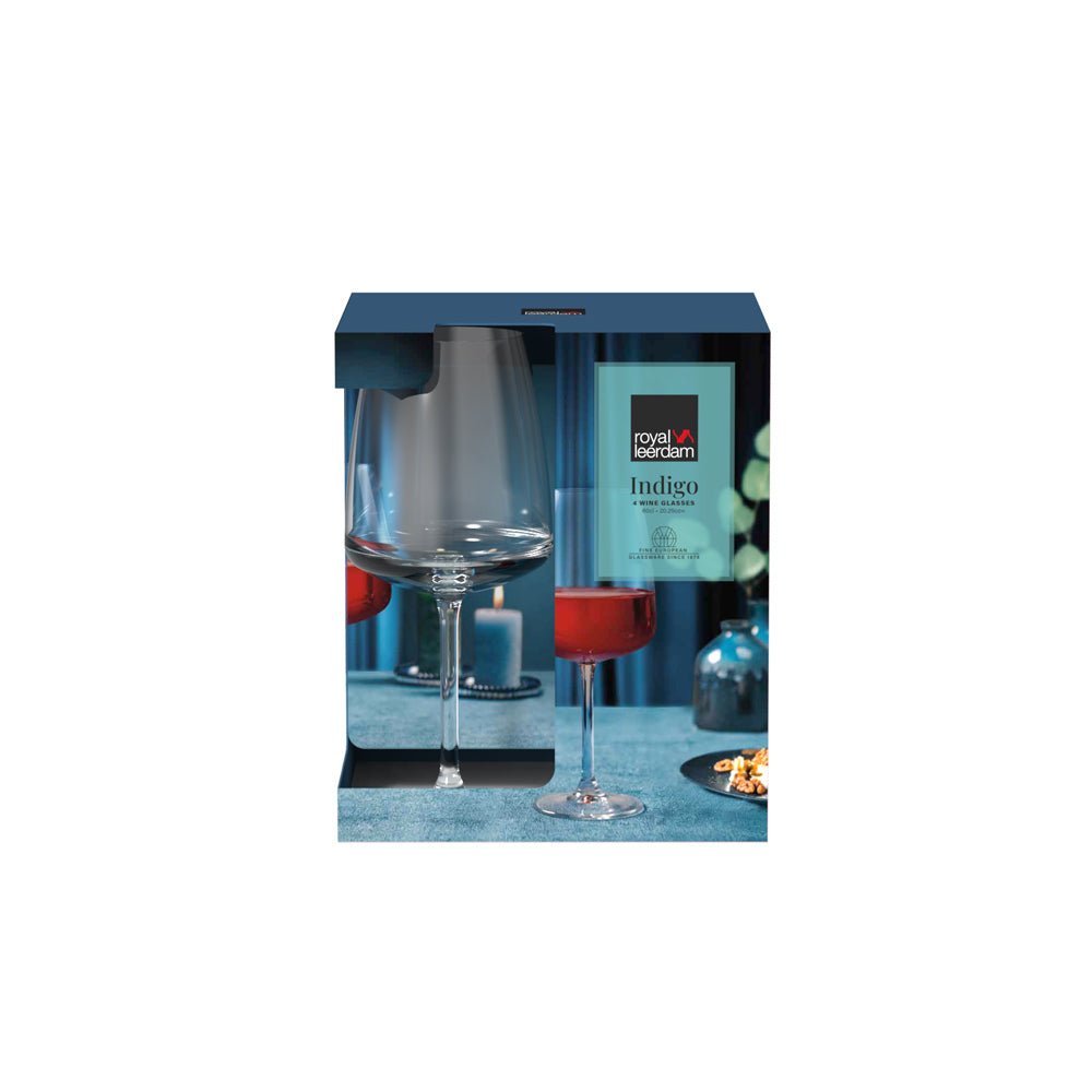Indigo Red Wine Glasses 430ml, Set of 4