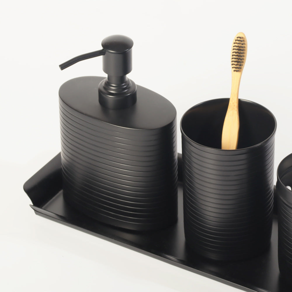 Ingle 4-piece Bathroom Set - Black