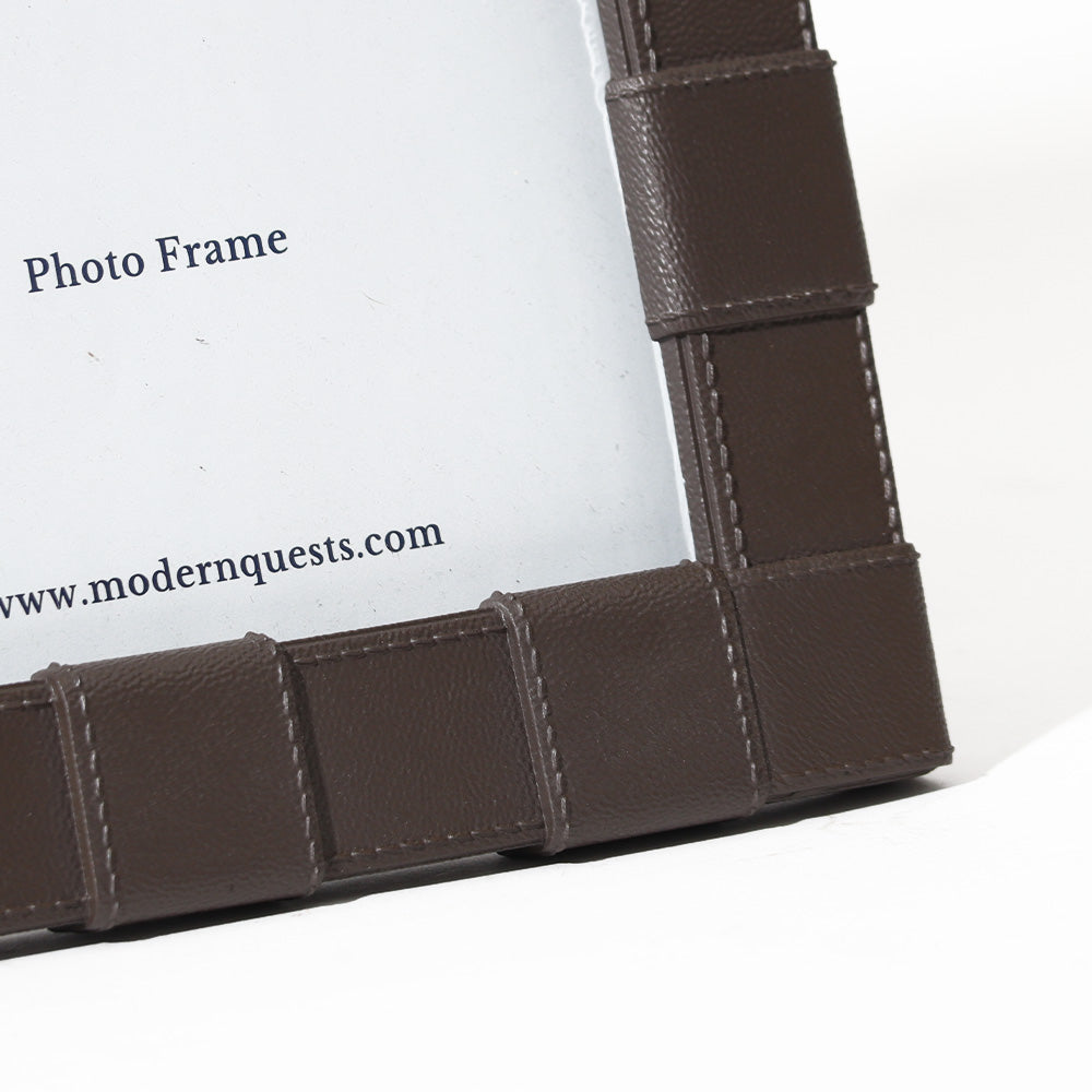 Lattice Photo Frame Large - Bistre Brown