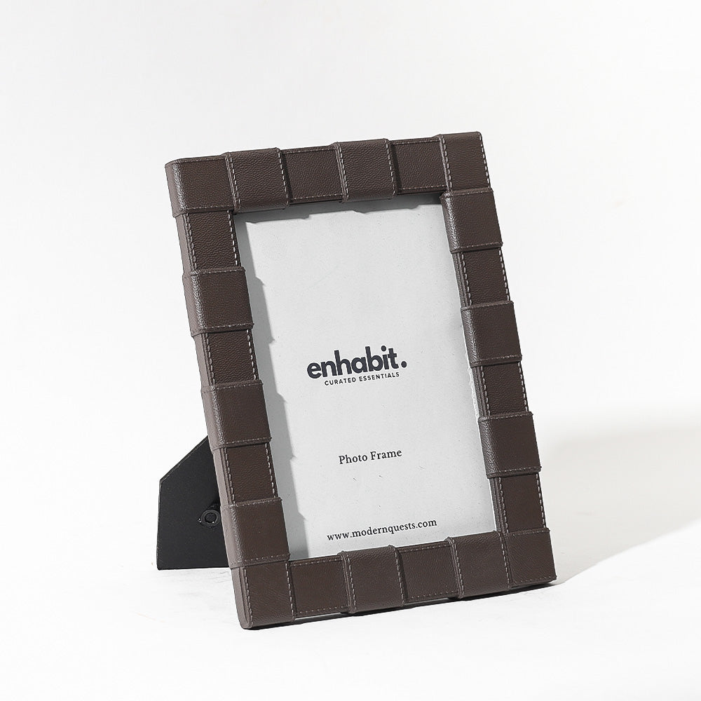 Lattice Photo Frame Large - Bistre Brown