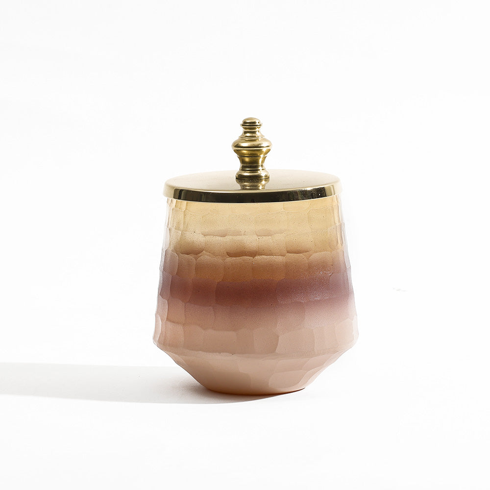 Iris Glass Storage Jar - Pink Ombre