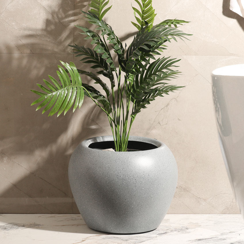 Ovo Round Planter Large - Speckled Grey
