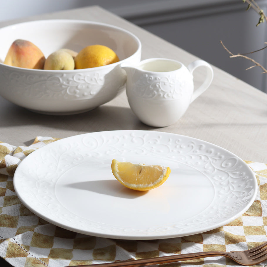 Ivy Dinner Plate - Ivory