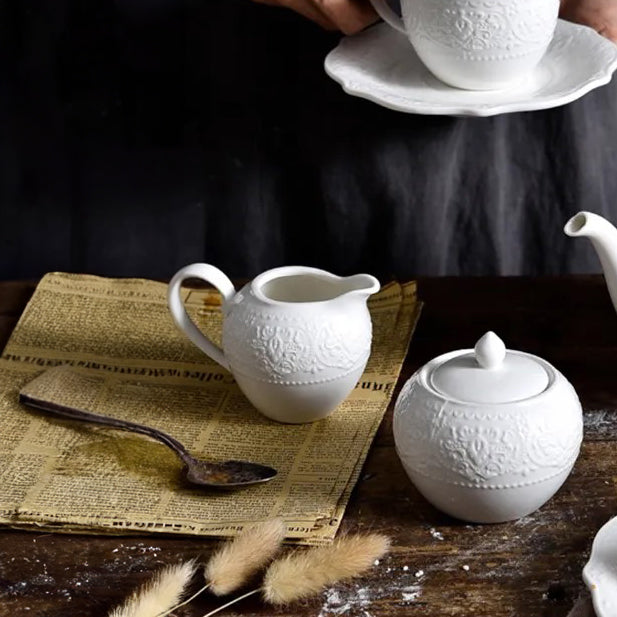 Ivy Milk Jug - Ivory