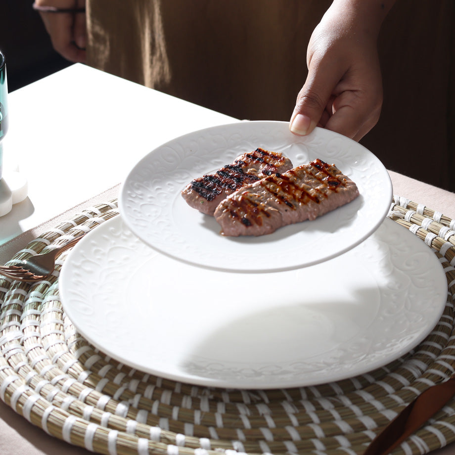 Ivy Quarter Plate - Ivory