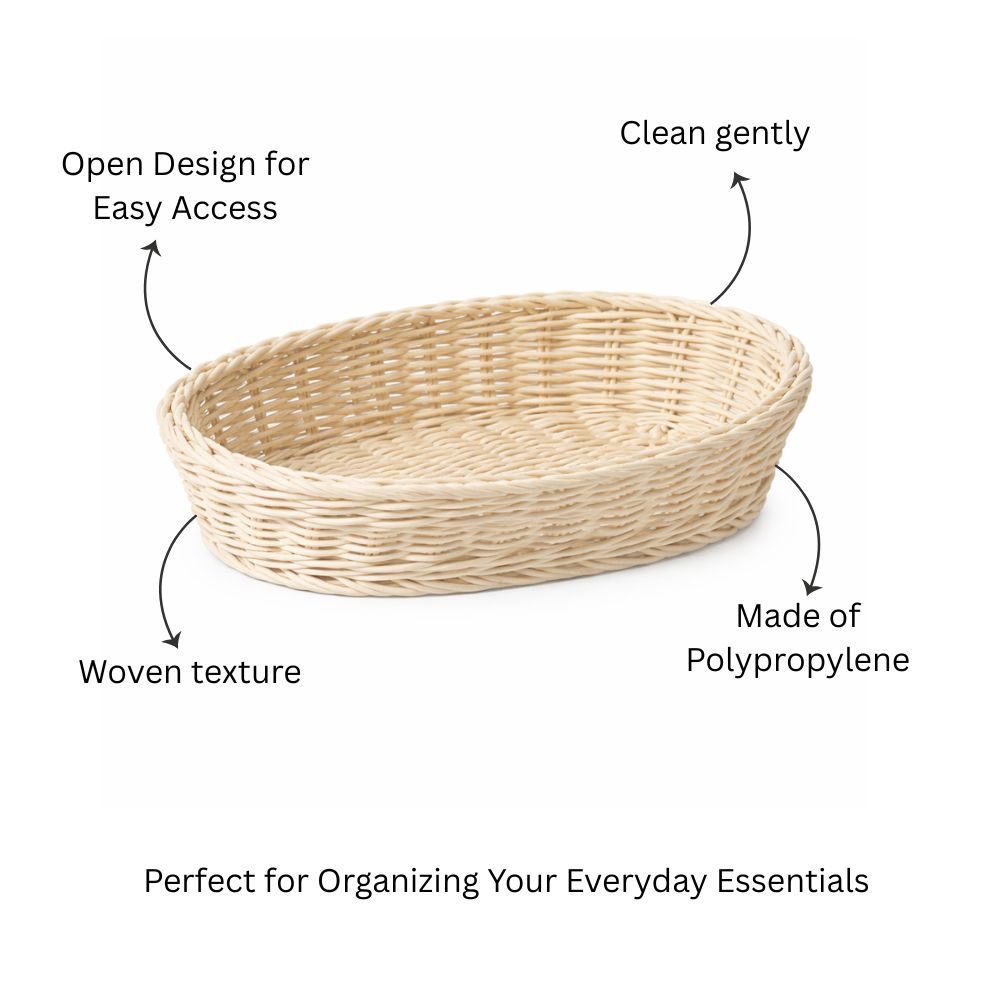 Jada Oval Basket Medium - Ivory
