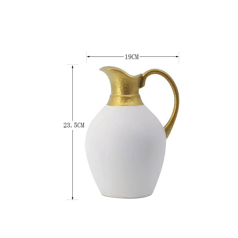 Jarro Pitcher Vase Medium - White Gold