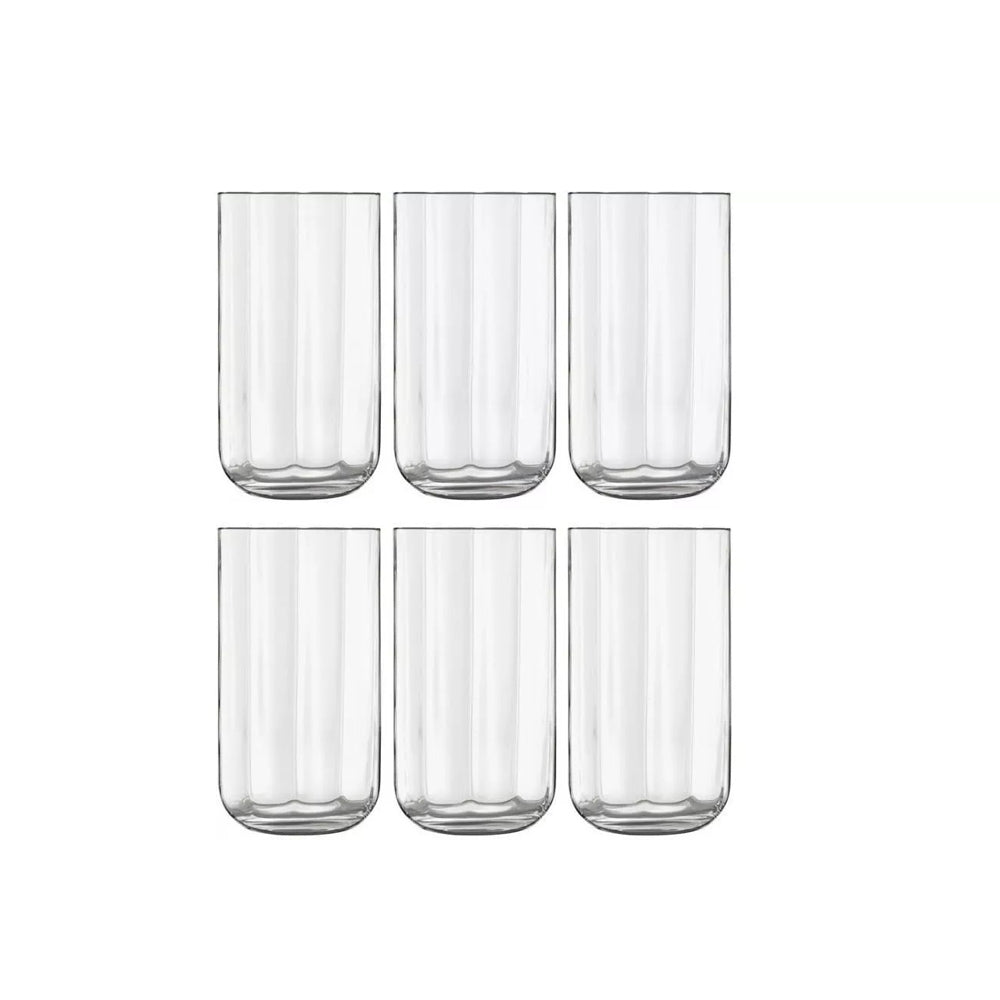 Jazz Long Drink Glasses 450ml, Set of 6