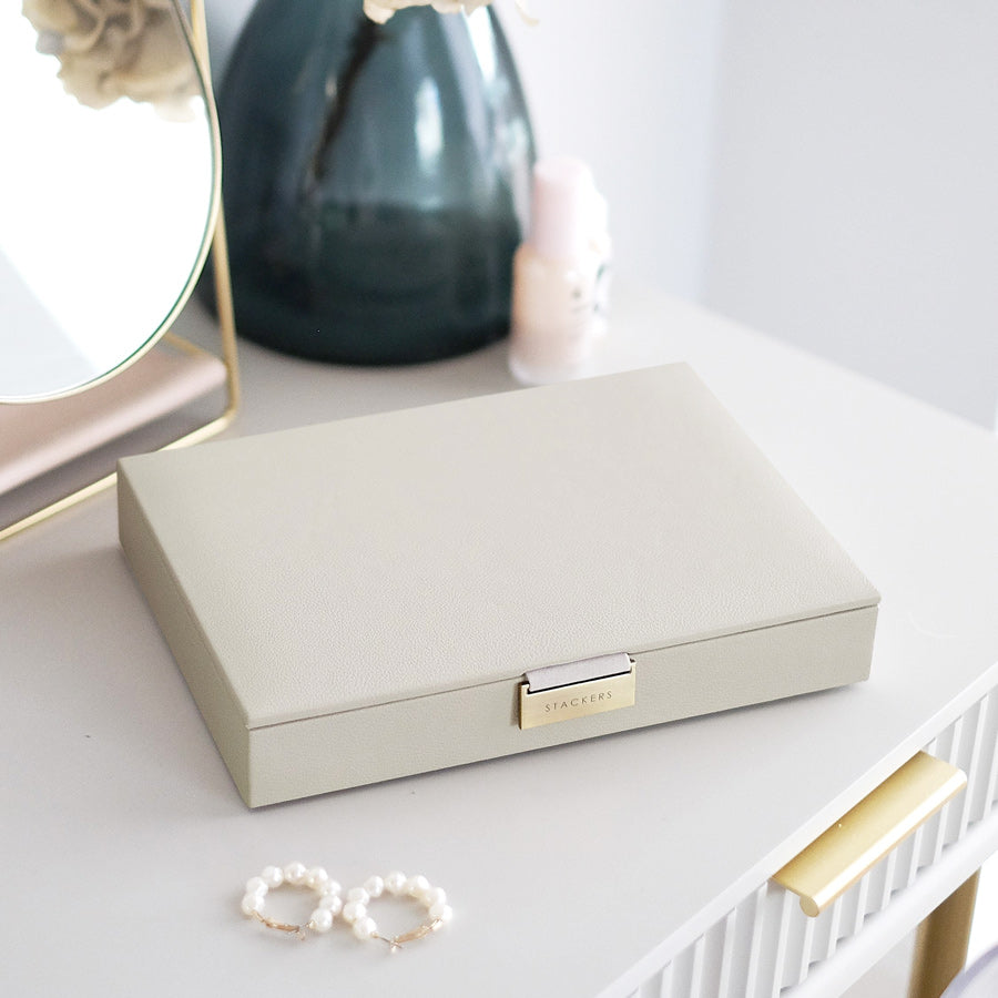 Jewellery Box with Lid Medium - Oatmeal