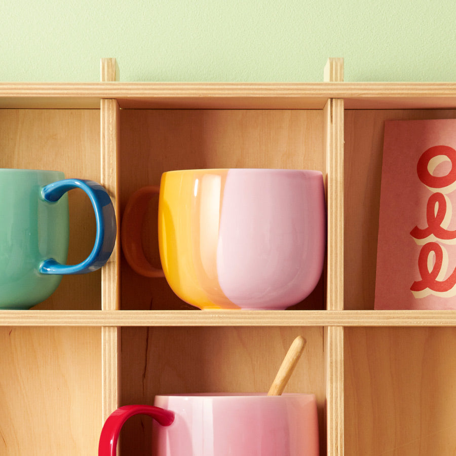 Joy Coffee Mug - Yellow Pink